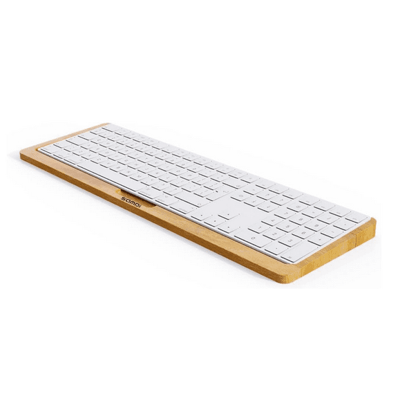 SAMDI Ergonomic Computer Wooden Desktop Shelf for Comfortable Keyboard Tray