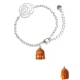 thumbnail image 2 of Delight Jewelry Resin Buddha Head Silver-tone Flower Link Chain Bracelet, 6.75"+2" Extender, 2 of 4