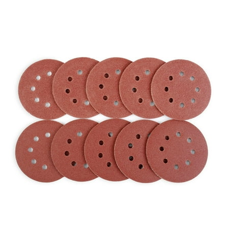 

00Pcs Flocking Disc Sandpaper 5 Inch 8 Holes Sanding Discs 60 80 100 120 150 Grit for Furniture Automotive 20Pcs for Each Type