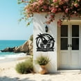 thumbnail image 2 of KAINSY Personalized Beach Metal Signs, Custom Palm Trees Signs Outdoor Metal, Vintage Beach Sign Bathroom Wall Decor, Outdoor Metal Family Name Sign, Custom Garden Sign, Housewarming Gift(10inches), 2 of 8