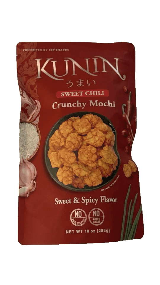 Kunin Rice Cruncy Mochi Sweet Chili Asian Rice Cracker Snack, 2 Bags 10oz