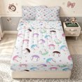 thumbnail image 2 of meiyoeat Dripping Ice Cream Baseball Zipper Twin Comforter Sets with Fitted Sheet and 2 Pillowcases for Girls, Kawaii Sprinkle Candy Ball Zipper Bedding Set, Star Reversible, 4-Piece, 2 of 7