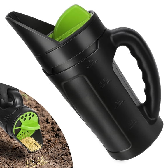 Hand Spreader Shaker, EEEkit 84 Oz Seed Spreader Hand Held with 3 Size Adjustable Openings Lawn Garden for Fertilizer Grass Seed