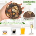 thumbnail image 2 of Yayeee 6 PCS Drink Coasters with Holder Set Woven Absorbent Round Tabletop Hot Pad, Gold Flower, 2 of 7