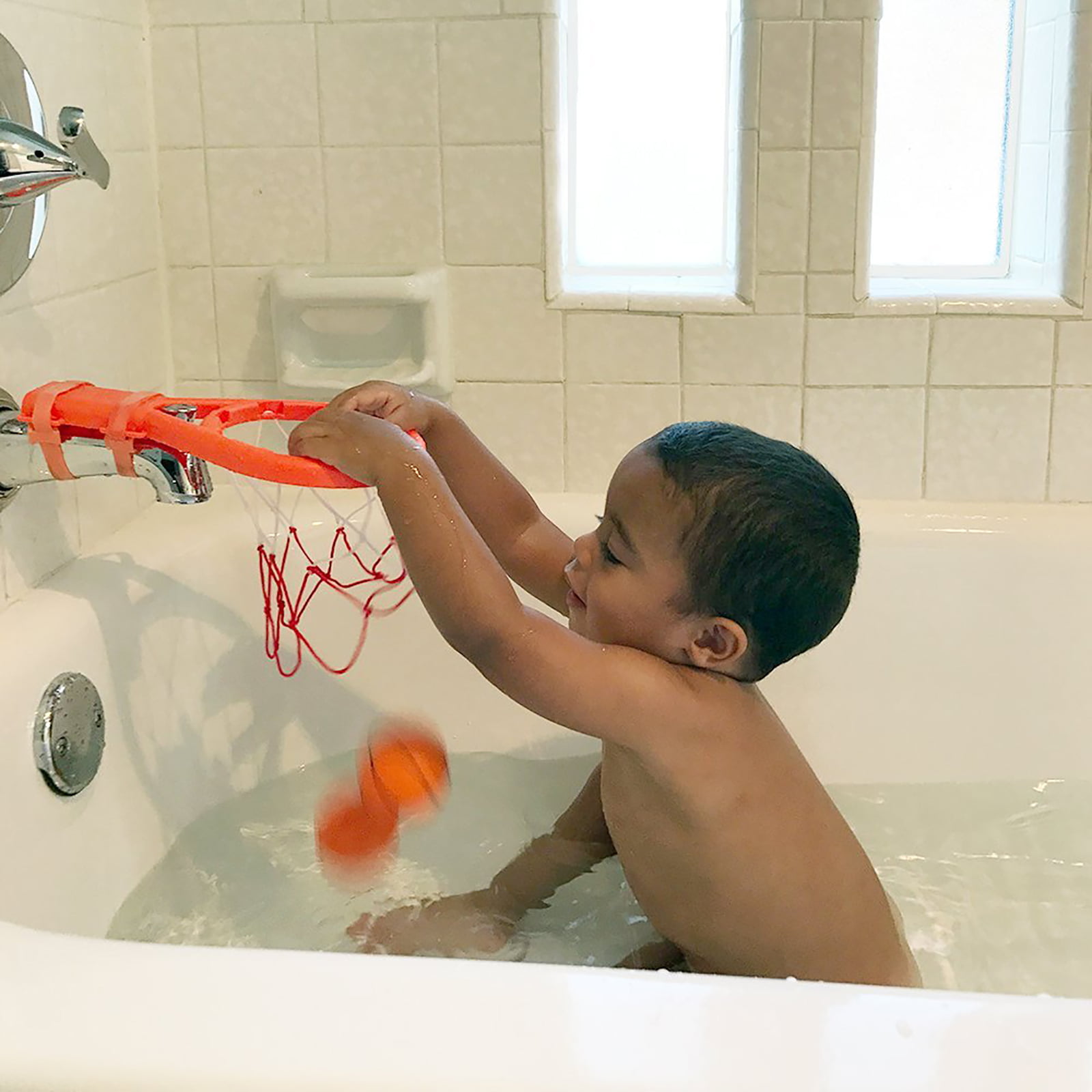 Toddler Bath Toys Kids Basketball Hoop Bathtub Water Play Set for Baby Girl Boy