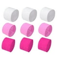 thumbnail image 1 of 9 Pcs Pink Red White Crepe Paper Roll Crepe Paper Decorations Streamer Paper, 1 of 9