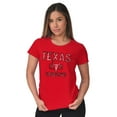thumbnail image 4 of Texas Vintage Cow Skull Stencil Cool Womens Slim Fit Graphic Tee Brisco Brands X, 4 of 5