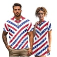 thumbnail image 2 of Aplkyhs Patriotic American Flag Matching Golf Shirts for Couple 4-Way Stretch Matching Couple Tennis Shirts Workout Athletic Dresses Breathable Fabric for Golf,Tennis,Hiking,Running,Gym, 2 of 6