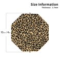 thumbnail image 3 of Disketp Leopard Print Funny Coasters,6 Pcs Leather Coasters with Holder, Perfect Housewarming Hostess Gifts,Protect Furniture from Water Marks Scratch and Damage,Octagon, 3 of 7