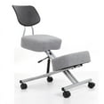 thumbnail image 2 of Furniture of America Popalo Metal Kneeling Chair with Wheels in Light Gray, 2 of 14