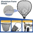 thumbnail image 2 of Telescoping Rubber Fishing Net with Handle 64"/46“ Long Silicone Large Fish Landing Net Kayak/Fishpond/Saltwater Extendable Fishing Gear Accessories, 2 of 7