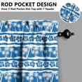 thumbnail image 5 of Kitchen Curtains 24 Inch Short - 3 Panel Set, Rod Pocket Window Curtain with Tropical Palm Tree Sunset Print, 100% Polyester for Boho Kitchen, Beach Room, Easy Wash, 5 of 6