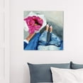 thumbnail image 2 of Wynwood Studio 'Outfit Of The Day' Fashion and Glam Wall Art Canvas Print - Blue, Pink, 12" x 12", 2 of 2