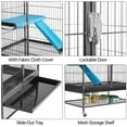 thumbnail image 5 of Renwick 2-Story Rolling Metal Small Animal Cage with 2 Removable Ramps & Platforms, Hammered Black, 5 of 7