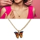 thumbnail image 5 of Collar de mariposa, collar de mariposa dorado elegante, exquisito y realista para madre, novia y amigas, 5 of 12
