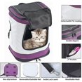 thumbnail image 5 of Sac à Dos Pliable pour Chien et Chat Violet Taille Unique, 5 of 5