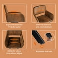 thumbnail image 5 of Homy Casa Reception Chairs Set of 2 Swivel Office Reception Guest Chair with Padded Arms for Conference Reception Lobby, Suede Brown, 5 of 8