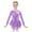 Light Purple, variant on Girls Sequins Figure Ice Skating Dress Hollow Back Mesh Leotard Wrap Skirt Ballet Dancewear White 6