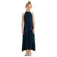 thumbnail image 2 of CHICTRY Girls Summer Birthday Jumpsuit for Wedding Pageant Party Ruffle Rompers Flare Bell Bottom Navy Blue 14, 2 of 4