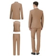 thumbnail image 2 of 4pcs Classic Business Suit - High Quality, Comfortable Fit, Fashionable Lapel, Including Blazer, Vest, Pants, Pocket Square, Suitable for Weddings, Parties, Formal Events, Business Meetings, 2 of 9