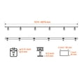 thumbnail image 6 of KFFKFF Wall Mounted Stair Handrail, 15ft Black Aluminum Indoor Railing, 250lbs Load Capacity, Industrial Hand Rail for Steps, Square Tube for Loft Porch Deck, 6 Sections, 6 of 9