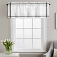 thumbnail image 3 of Solid Color Window Valance for Kitchen, White Rod Pocket Short Curtain for Small Windows, Light Filtering Decorative Valance, 42 x 18 Inch, 1 Panel, 3 of 9