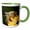 Green/White, variant on 3drose, Usa, California. Honey Bee on Flower., 15oz Mug