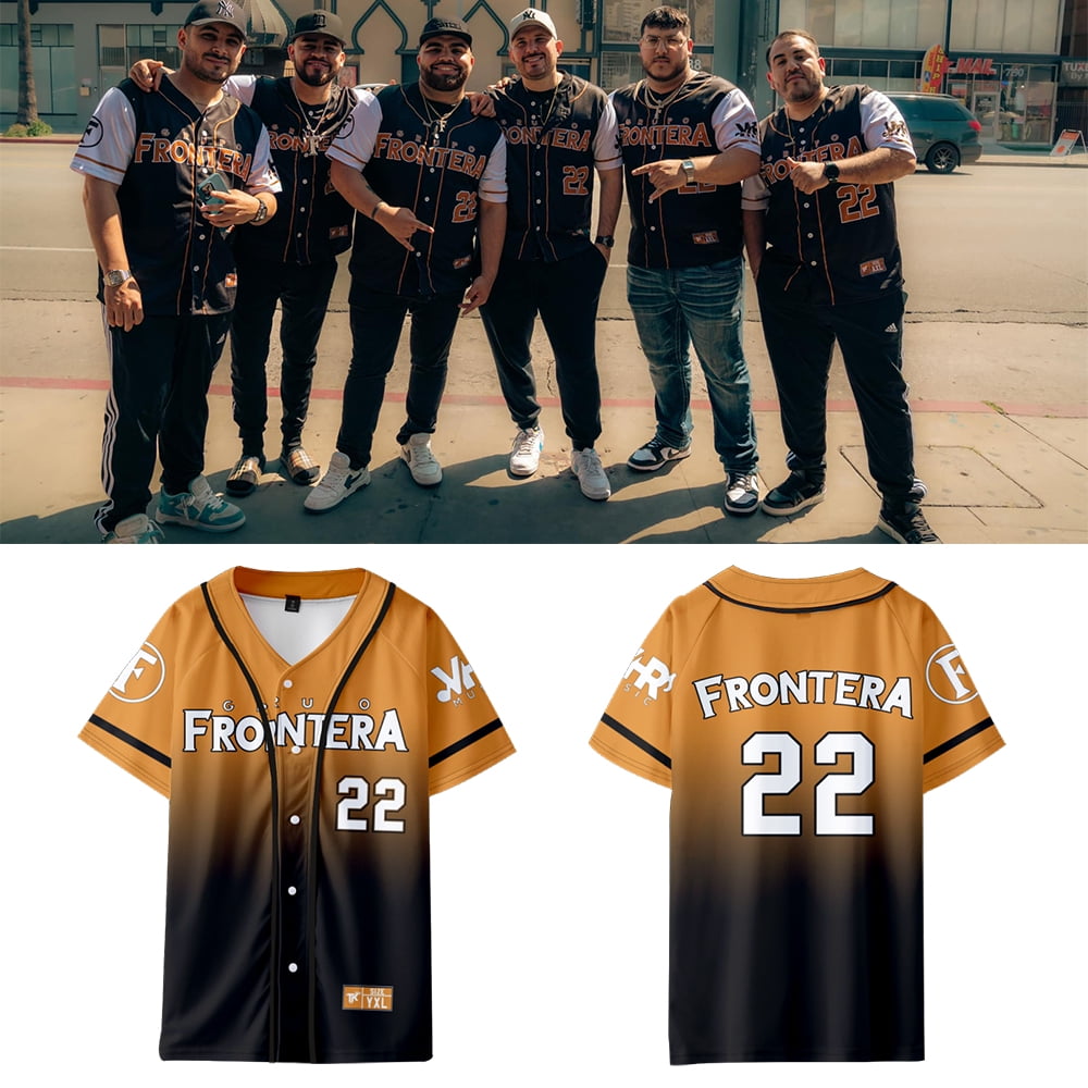 Grupo Frontera Merch un x100to Baseball T-shirt Summer Men/Women