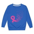 thumbnail image 3 of Boys Sweatshirts Kids Cancer Awareness Pullover Hoodless Long Sleeve Blue 5-6 Years, 3 of 4