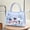 Light blue (free tie plate crossbody strap), variant on Sweet Japanese Style PU Ruffle Knot Ita Tote Bag for Women, Bow Decor, Clear Display Window, Small Capacity, Handheld Crossbody Bag with Grid Pin Board & Adjustable Strap (10.6"x7.1"x3.9", 1.21lb)