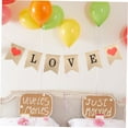 thumbnail image 5 of PBPBOX Wedding Banner Multicolor Love Letters Burlap Decor Perfect for Valentine and Engagement, 5 of 8