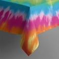 thumbnail image 5 of Colorful Rainbow Tie Dye Spiral Pattern Square Tablecloth,Waterproof Square Table Cover,Wipeable Spillproof Washable Table Cover for Home Kitchen Party Decor 60"x60"(152x152cm), 5 of 6