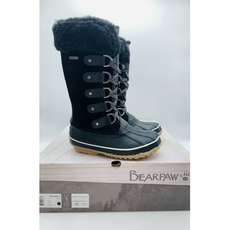 BEARPAW Women's Denali Insulated Tall Boots Black US 5M / EUR 36