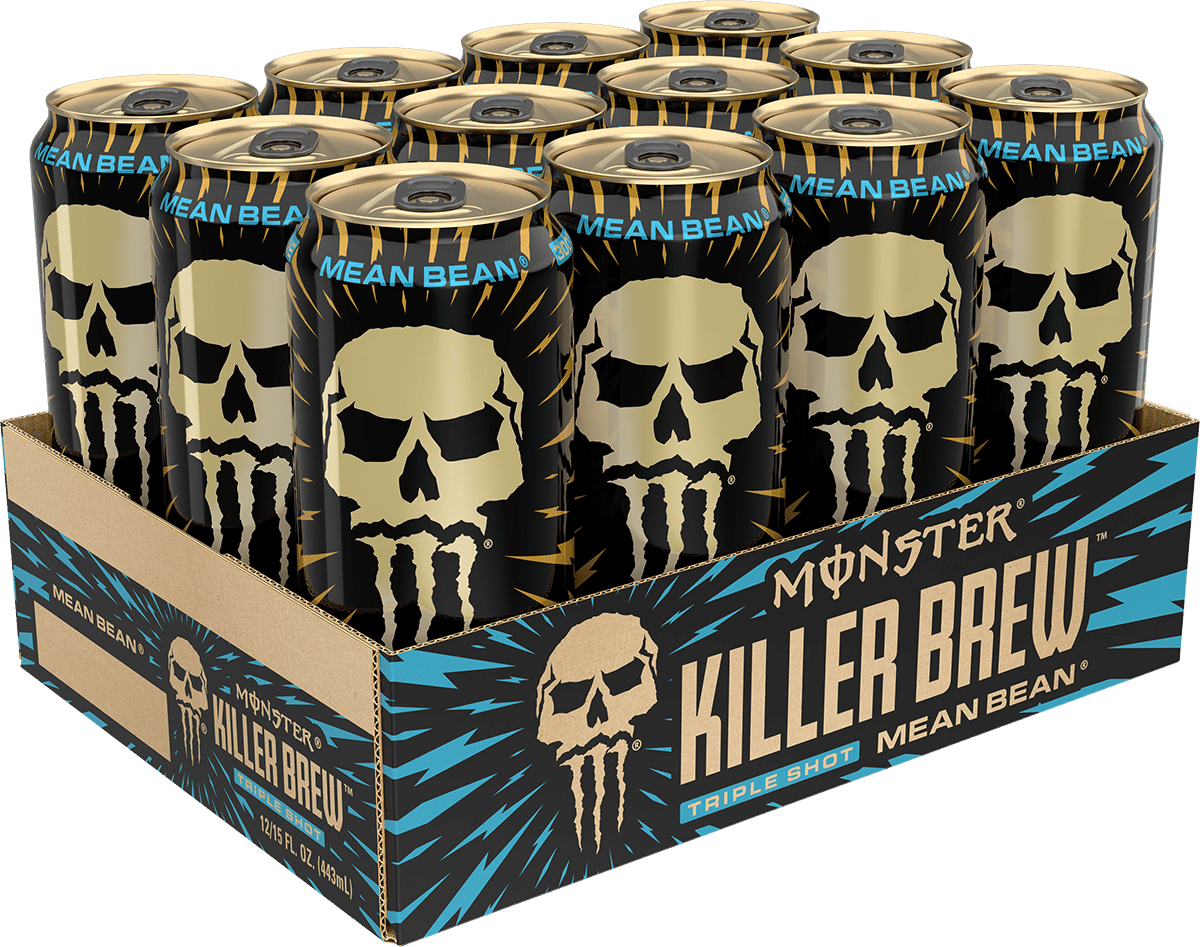 (12 Cans) Java Monster Killer Brew, Mean Bean, Coffee + Energy, 15 fl oz