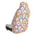 thumbnail image 3 of Picia Rainbow Flowers Print Waterproof Sweating Car Seat Cover for Post Gym Workout, Running, Beach and Hiking, Universal Fit Anti-Slip Bucket Seat Protector, 3 of 5