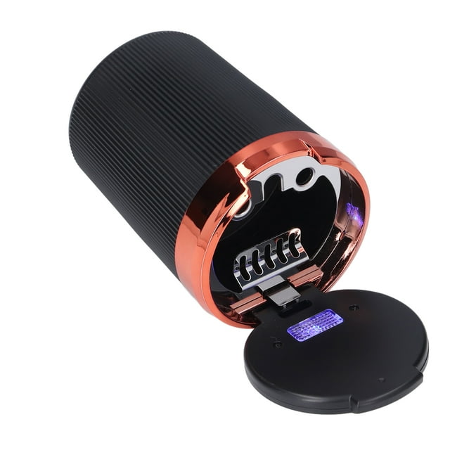 Ashtray, Widely Uses Smokeless Ashtray Blue LED Fireproof Flexible Opening For Household For Rest Room For Office