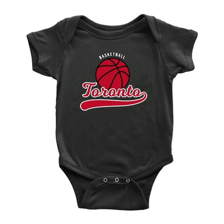 

Cute Toronto Baby Outfits Basketball Fan Sports Baby Clothes (Black 6-12 Monthes)