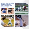 thumbnail image 7 of Uxcell Web Training Glove, 2 Pcs Mini Baseball Softball Training Glove Two-Finger Catchers Mitt for Golf-Sized Practice Balls, Blue-fitting (Hand-Eye Coordination/Ball Practice), 7 of 7
