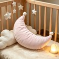 thumbnail image 4 of Cute Half Moon Shaped Throw Pillow, Decorative Cushion for Bedroom Living Room Sofa Bed, 4 of 4