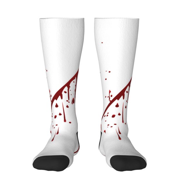 Balery Bloody Hand Calcetines novedosos Calcetines deportivos Calcetines hasta la rodilla Calcetines de algodón Calcetines originales y geniales