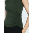 thumbnail image 5 of Scoop Women’s Ruched Mock Neck Top, Sizes XS-XXL, 5 of 6