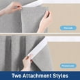 thumbnail image 5 of No Drill No Rod Blackout Curtains with Hook and Loop, Thermal Insulated Noise Reducing Privacy Window Drapes for Bedroom & Living Room, 5 of 8