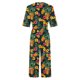 thumbnail image 5 of Vestido de Verano de Manga Corta para las Mujeres Hawaiana Unisex Impresión Casual Cuello en V Atrás Cremallera Bolsillo Lateral Overalls, 5 of 5