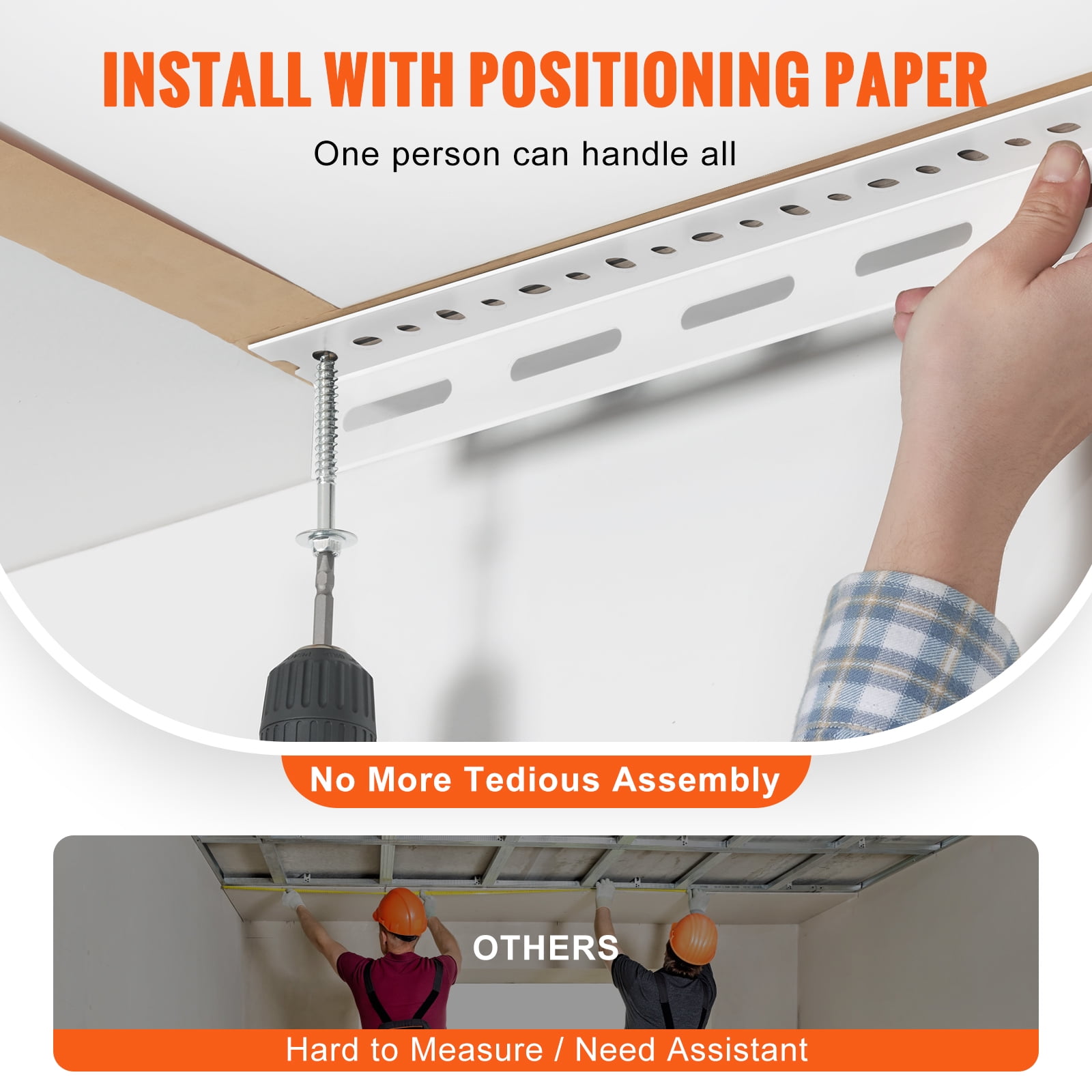 BENTISM Overhead Adjustable Garage Storage Rack 36x96in Ceiling Rack 600lbs White