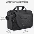 thumbnail image 3 of KROSER Large 17.3" Laptop Messenger Carrying Bag, Black, 3 of 9