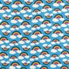 SheetWorld Fitted 100% Cotton Flannel Play Yard Sheet Fits BabyBjorn Travel Crib Light 24 x 42, Rainbows Blue