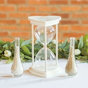 Personalized Floral Unity Sand Ceremony Hourglass Set