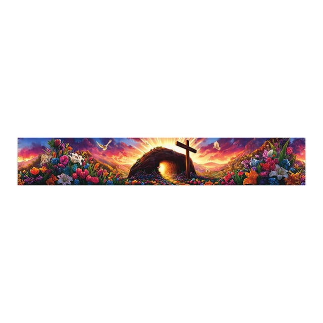 zhangmingg Easter Decorative Banner Heartfelt Celebration Party Sign for Home Festive Spring Holiday