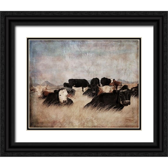 Murdock, Ramona 18x15 Black Ornate Wood Framed with Double Matting Museum Art Print Titled - Takin It Easy