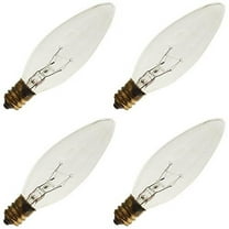 Industrial Performance 15CTC-P 130V, 15 Watt, B8, Candelabra Screw (E12) Base Light Bulb (4 Bulbs)